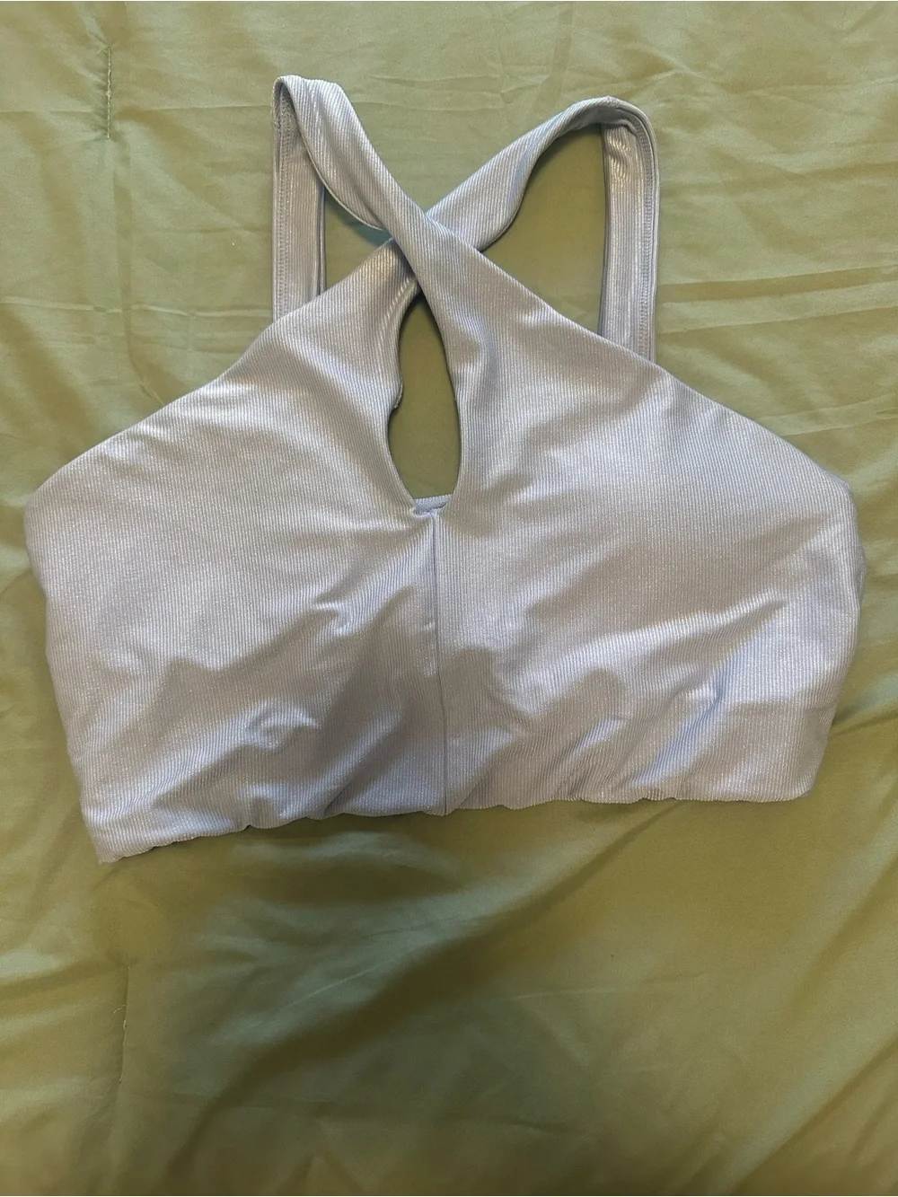 all in motion Light blue Crisscross Keyhole Sports Bra